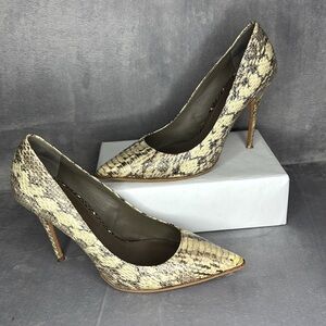 Tory Burch Cecilia Snakeskin Pointed-Toe Pumps – Women’s Size 9M